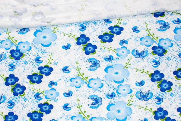 ОЕ Футер 2х нитка начес набивной 0253-04/mavi 165гр 100см пачка